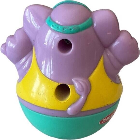 Playskool Weebles Purple Elephant Toy With Yellow Shirt - Picture 3 of 4